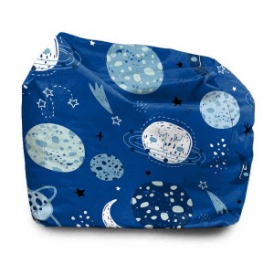 SIEDZISKO KWADRATOWE DZIECIĘCE - Niebieski kosmos