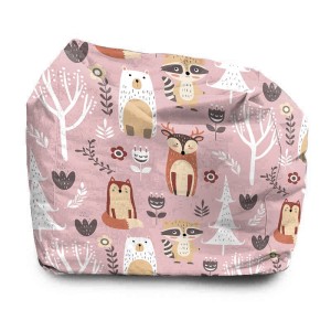 SIEDZISKO KWADRATOWE DZIECIĘCE - Różowy las