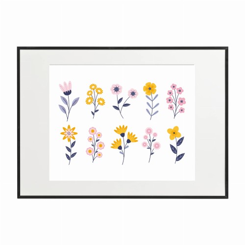 czarna rama 70x50cm i 100x70cm z passe-partout