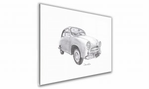 OBRAZ NA SZKLE PROSTOKĄTNY - Polska - Syrena 101 - 1958