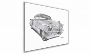 OBRAZ NA SZKLE PROSTOKĄTNY - USA - Cadillac - 1950