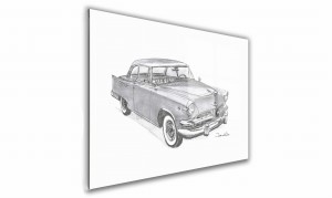 OBRAZ NA SZKLE PROSTOKĄTNY - USA - Dodge Coronet - 1956