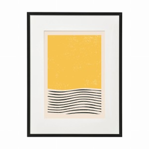 PLAKAT W RAMIE MAŁY - Abstrakcja z kolorem - żółty