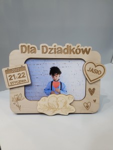 RAMKA NA ZDJĘCIE Z DOWOLNYMI IMIONAMI - Dla Dziadków