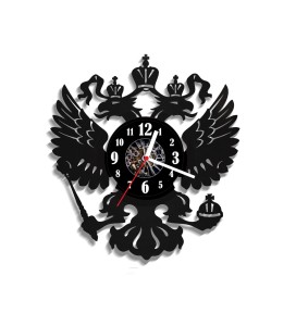 Zegar ścienny z płyty winylowej Orzeł 2.4