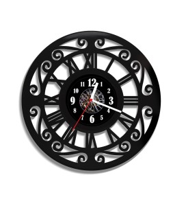 Zegar ścienny z płyty winylowej Dekor 44.4