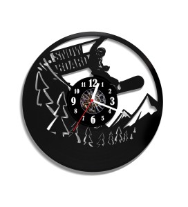 Zegar ścienny z płyty winylowej Snowboard 52.4