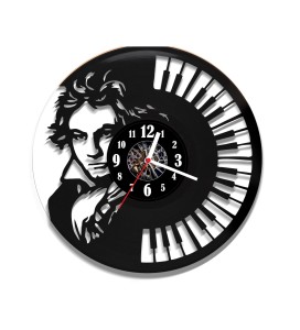 Zegar ścienny z płyty winylowej Beethoven 73.2