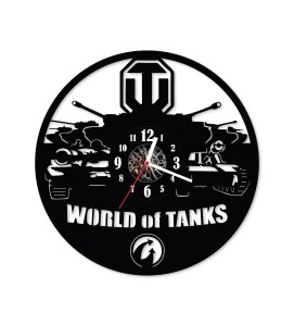 Zegar ścienny z płyty winylowej Gra - World of Tanks 28.5