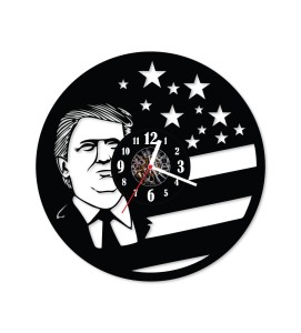 Zegar ścienny z płyty winylowej USA - Donald Trump 55.5