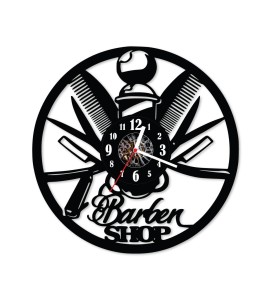 Zegar ścienny z płyty winylowej Barber Shop 59.5