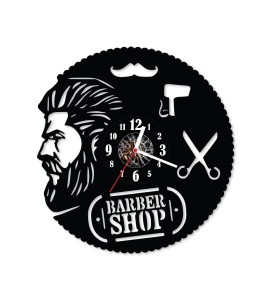 Zegar ścienny z płyty winylowej Barber Shop 60.5