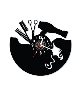 Zegar ścienny z płyty winylowej Barber Shop 62.5