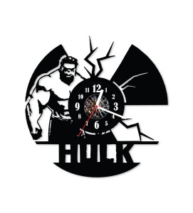 Zegar ścienny z płyty winylowej Hulk 16.6