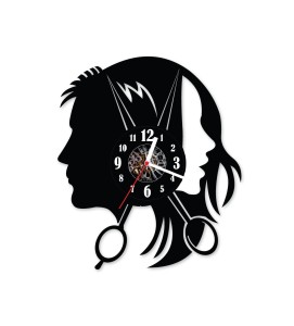 Zegar ścienny z płyty winylowej Salon Fryzjerski 10.6