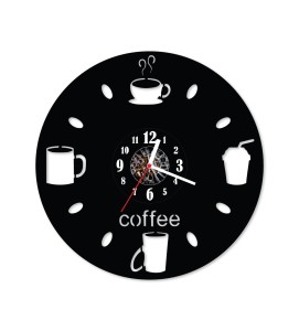 Zegar ścienny z płyty winylowej Coffe 10.2