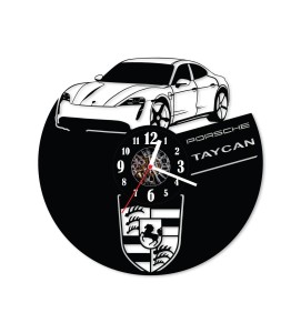 Zegar ścienny z płyty winylowej Porsche Taycan 128.2