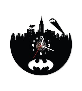Zegar ścienny z płyty winylowej Batman 10.7