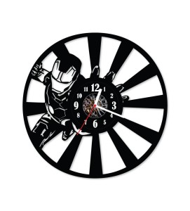 Zegar ścienny z płyty winylowej Iron Man 34.7