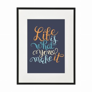 PLAKAT W RAMIE MAŁY - Cytat życie