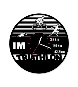 Zegar ścienny z płyty winylowej Triathlon IM 7.8