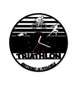 Zegar ścienny z płyty winylowej Triathlon 10.8