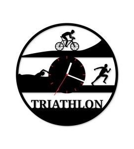 Zegar ścienny z płyty winylowej Triathlon 16.8