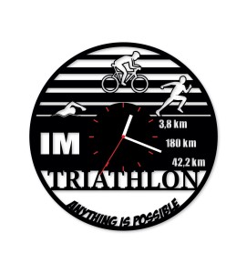 Zegar ścienny z płyty winylowej Triathlon IM 18.8