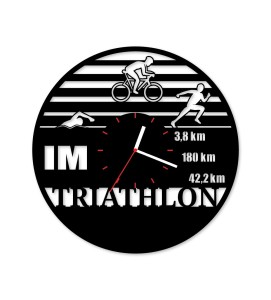 Zegar ścienny z płyty winylowej Triathlon IM 20.8