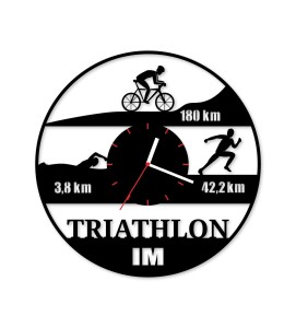 Zegar ścienny z płyty winylowej Triathlon IM 22.8