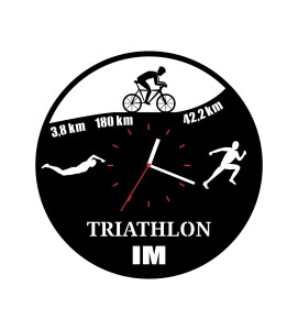 Zegar ścienny z płyty winylowej Triathlon IM 24.8