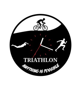 Zegar ścienny z płyty winylowej Triathlon 25.8