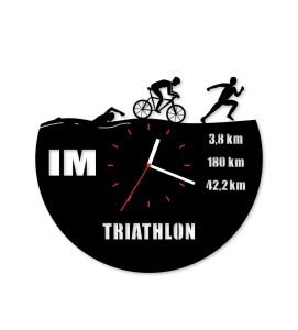 Zegar ścienny z płyty winylowej Triathlon IM 27.8