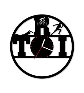 Zegar ścienny z płyty winylowej Triathlon 45.8