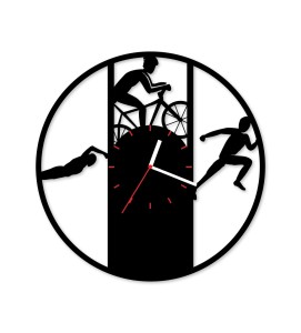 Zegar ścienny z płyty winylowej Triathlon 46.8