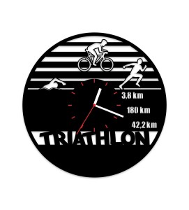 Zegar ścienny z płyty winylowej Triathlon IM 59.8