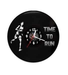 Zegar ścienny z płyty winylowej TIME TO RUN 2.9