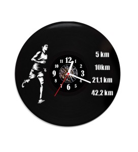 Zegar ścienny z płyty winylowej  RUN 5,10,21,42 - 7.9