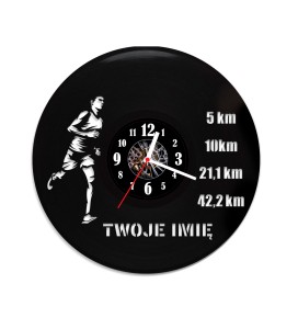Zegar ścienny z płyty winylowej 5,10,21,42 z imieniem-16.9