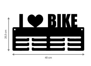 Wieszak na medale I LOVE BIKE 40cm 5.2