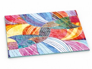 Szklana deska kuchenna do krojenia na prezent 30x20 cm Kolorowe wzory 176a