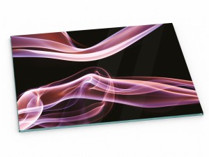 Szklana deska kuchenna do krojenia na prezent 30x20 cm Różowa fala 182a