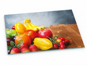 Szklana deska kuchenna do krojenia na prezent 30x20 cm Owoce 183a
