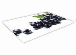 SZKLANA DESKA KUCHENNA 60x30 190d Czarna porzeczka