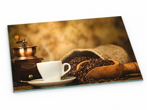 Szklana deska kuchenna do krojenia na prezent 30x20 cm Kawa 191a