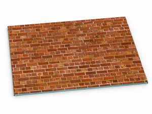 Szklana deska kuchenna do krojenia na prezent 30x20 cm Czerwony mur 193a