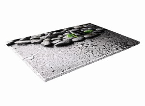 SZKLANA DESKA KUCHENNA 60x30 10d Kamyki