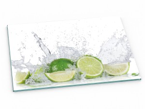 Szklana deska kuchenna do krojenia na prezent 30x20 cm Limonki 015a