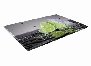 SZKLANA DESKA KUCHENNA 60x20 16c Limonki i lód