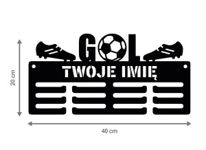 Wieszak na medale GOL z IMIENIEM 120.2 40 cm